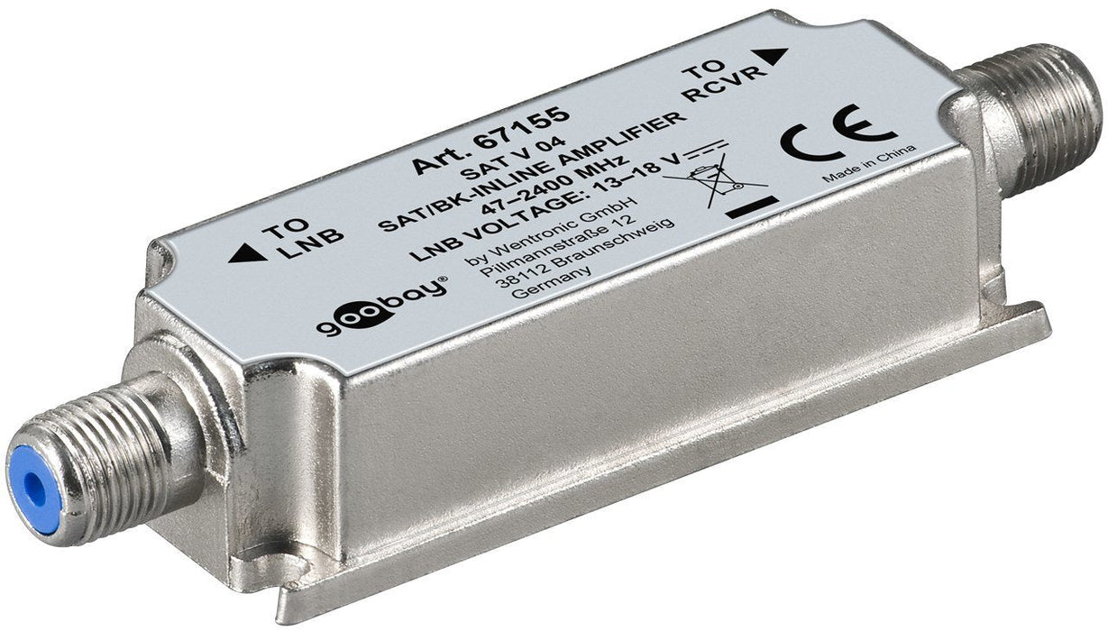 Sat-Inline Amplifier, 47-2400mhz, 20db - Sat Inline Amplifie