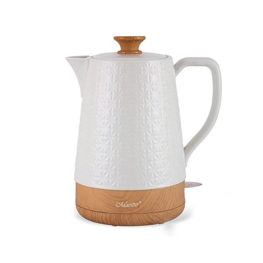 EAN 4820268320988 - Maestro MR-076 tetera eléctrica 1,8 L 1800 W Blanco, Madera imagen 1