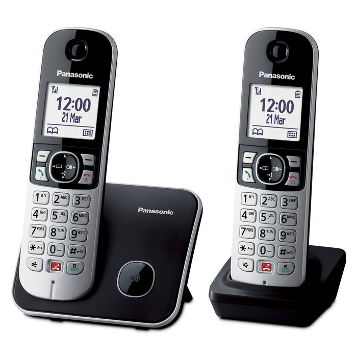 EAN 5025232675654 - Panasonic KX-TG6852JTB teléfono Teléfono DECT Identificador de llamadas Negro, Gris imagen 1