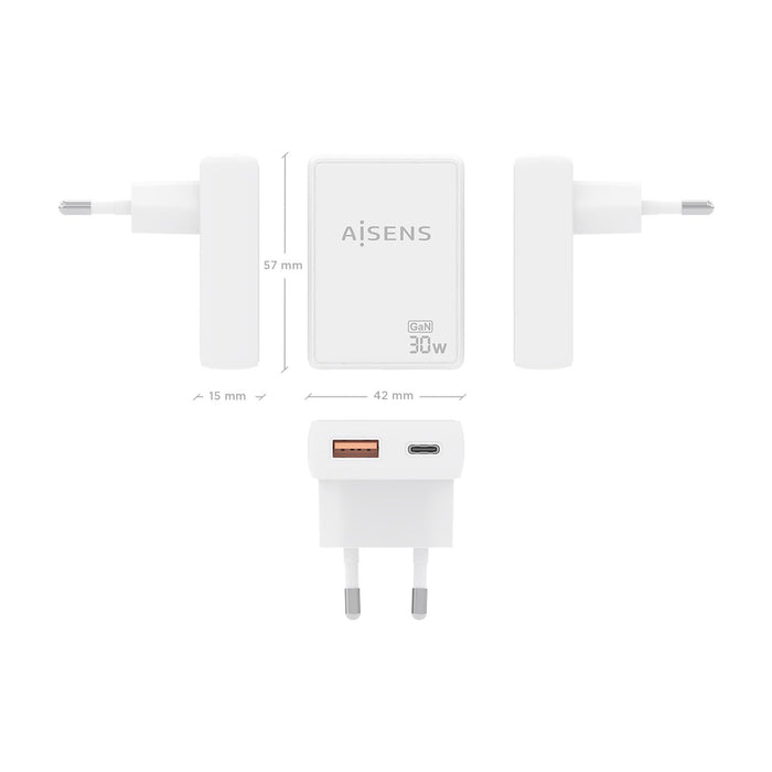 EAN 8435739904169 - AISENS ASCH-30W2P074-W cargador de dispositivo móvil Cámara digital, Teléfono móvil, Portátil, Smartphone imagen 4