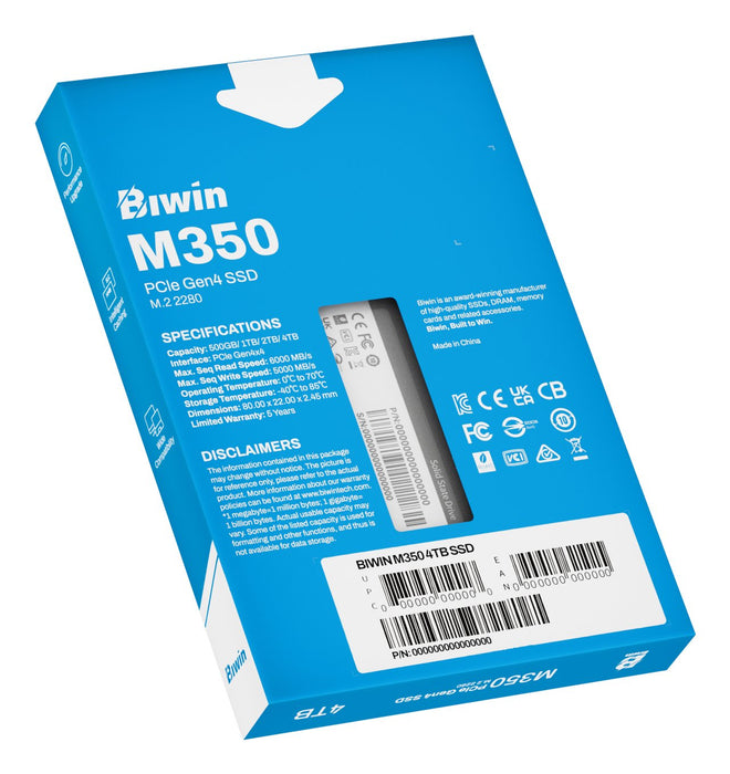 EAN 6955914639133 - Biwin M350 4 TB M.2 PCI Express 4.0 NVMe imagen 13