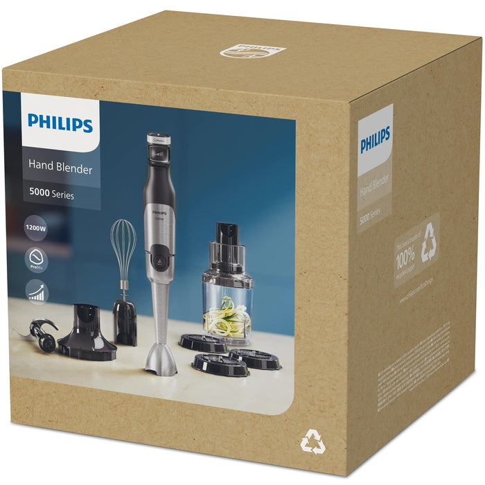 EAN 8720389035333 - Philips 5000 series HR2684/00 licuadora Batidora de inmersión 1200 W Acero inoxidable, Negro imagen 6