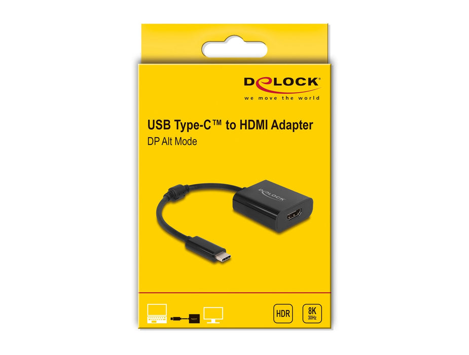 Delock 64175 Adaptador Usb Type-C A Hdmi (Modo Dp Alt) 8k Con Función Hdr Negro