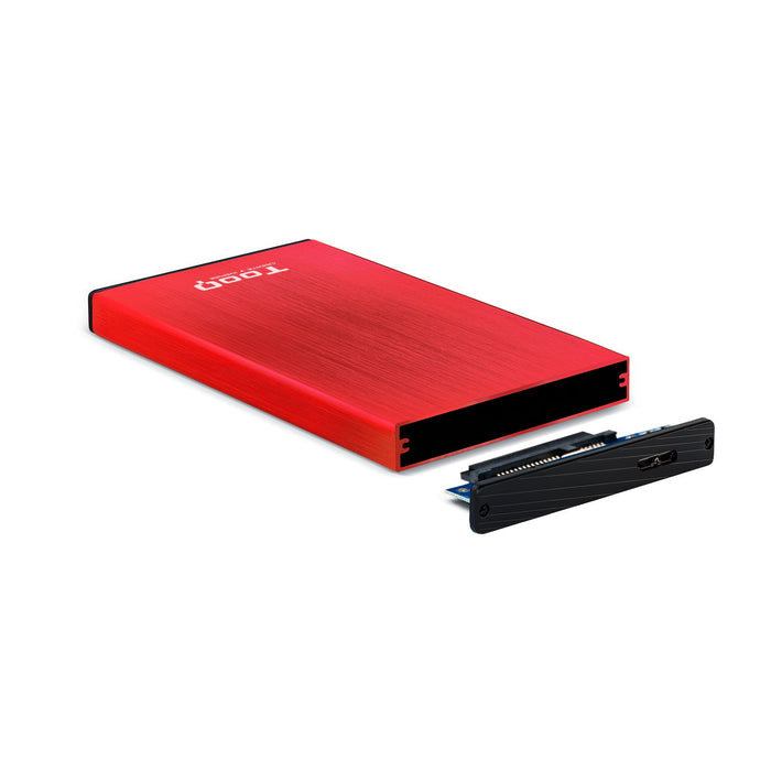 EAN 8433281009653 - TooQ TQE-2527R caja para disco duro externo Caja de disco duro (HDD) Negro, Rojo 2.5" imagen 3