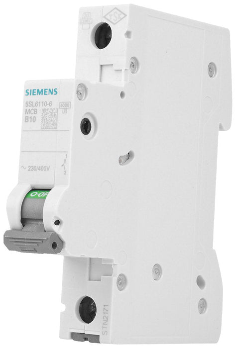 Siemens Automat B 10a 5sl61106 230 400v 6ka 1p