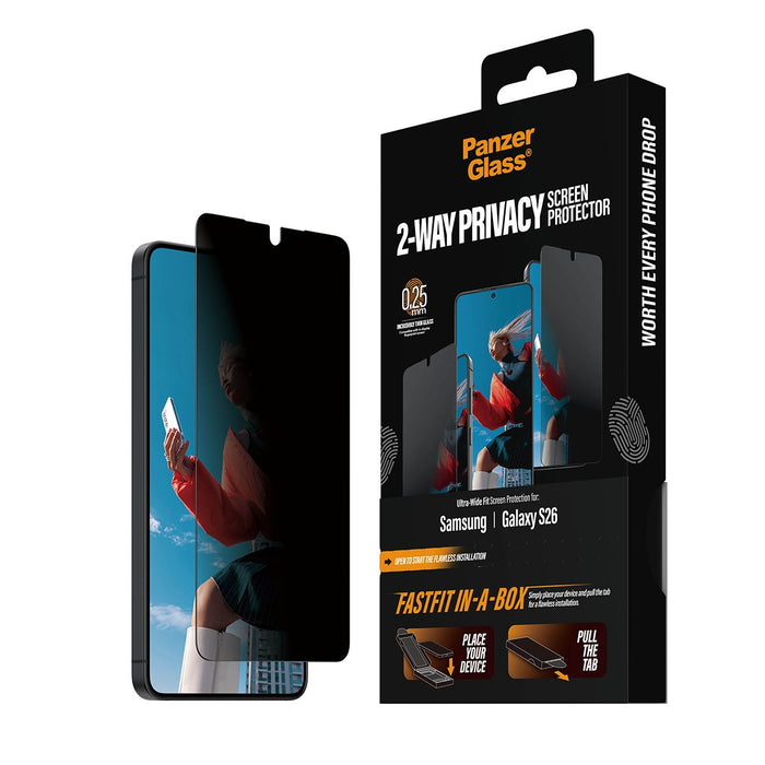 EAN 5715685033919 - PanzerGlass ® 2-Way Privacy Screen Protector Samsung Galaxy S26 | Ultra-Wide Fit w. FASTFIT IN-A-BOX Prot imagen 7