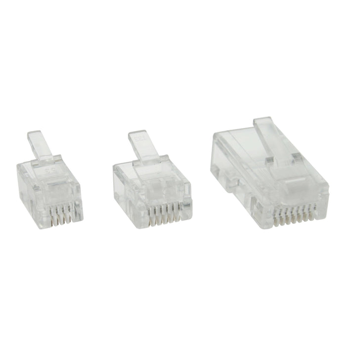 Conectores Inline 6p6c Rj12 Para Cable Plano 100 Uds. Paquete