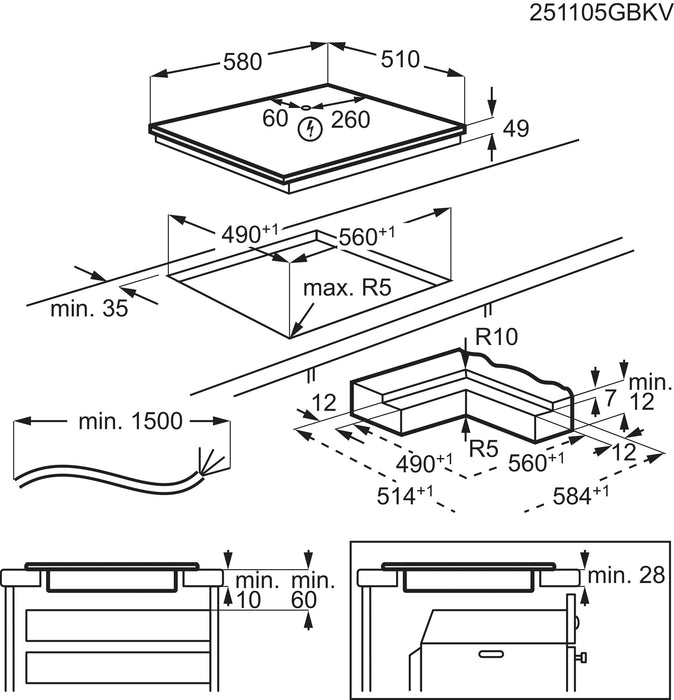 EAN 7333394049441 - Electrolux EIS62453IZ Negro Integrado 60 cm Con placa de inducción 4 zona(s) imagen 14
