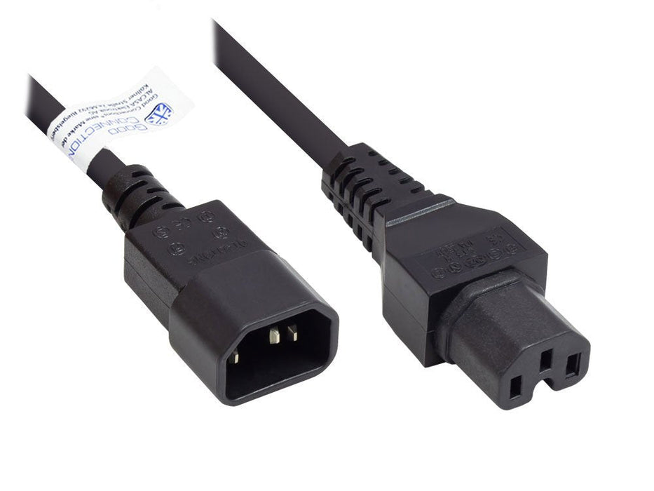 Good Connections Kaltgeräte-Warmgeräte C14 An C15 Schw. 3m