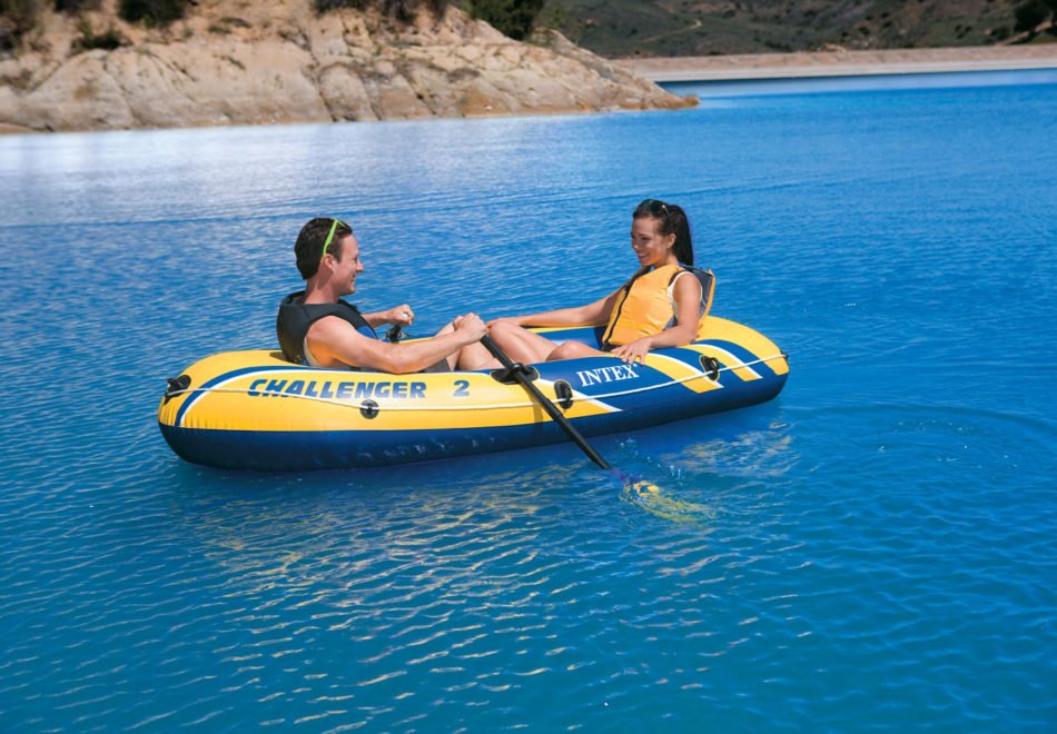 Barca Challenger Con 2 Remos; 236 X 114 X 41 Cm