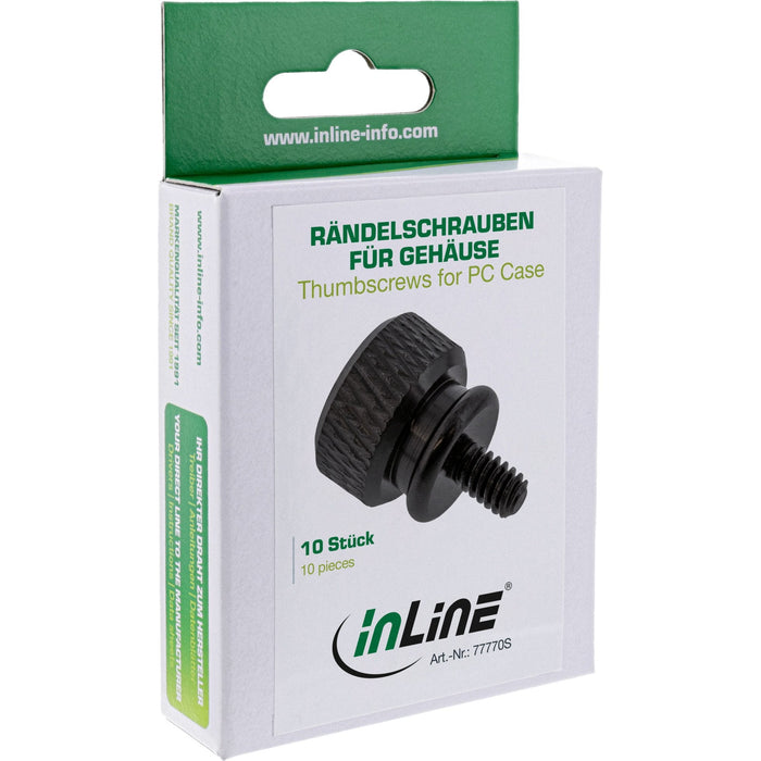 Tornillos De Mariposa Inline Para Cajas, Aluminio, Negro, 10 Uds
