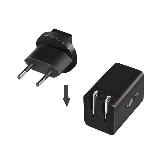 EAN 4052792069709 - LogiLink PA0301 cargador de dispositivo móvil Universal Negro Corriente alterna Carga rápida Interior imagen 4
