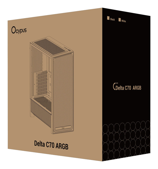 Caja Pc Ocypus Delta C70 Argb (Blanco, Panoramaglas) Delta-C70-Whg400xx-Gl