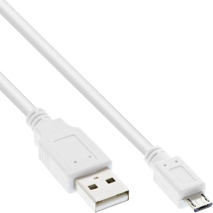 Inline Micro Usb 2.0 Cable Usb Tipo A Macho A Micro B Macho Blanco 2m
