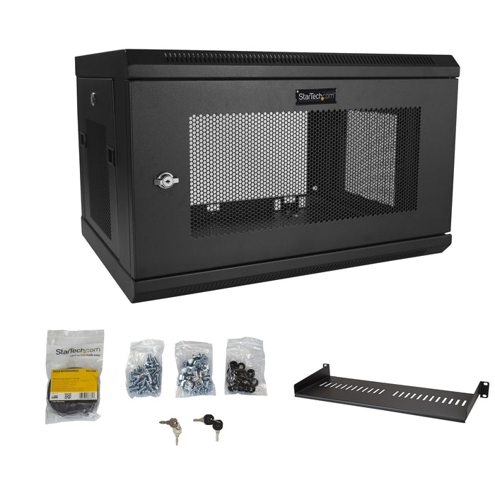 EAN 0065030870047 - StarTech.com RK616WALM armario rack Bastidor de pared Negro imagen 7