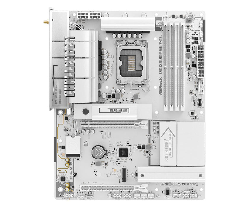 Mb Asrock Intel 1851 B860 Challenger Wifi White