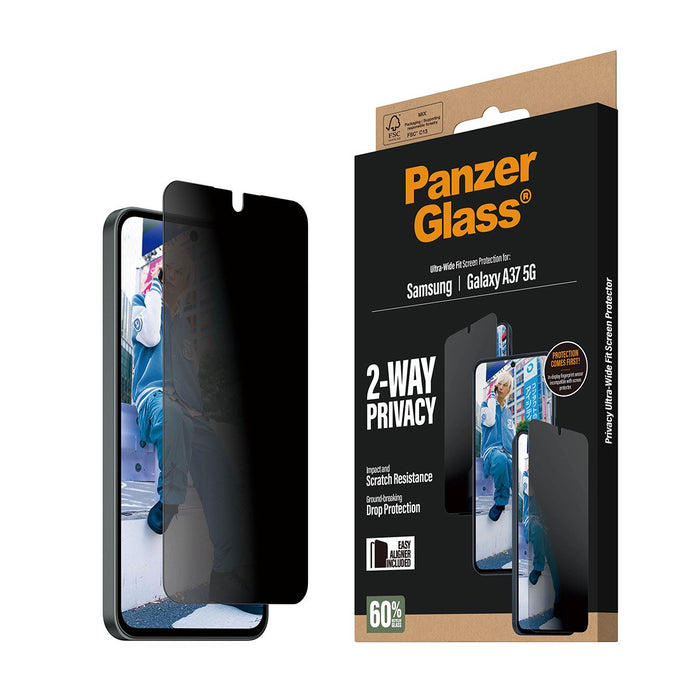 EAN 5715685034015 - PanzerGlass ® 2-Way Privacy Screen Protector Samsung Galaxy A37 5G | Ultra-Wide Fit w. EasyAligner Protec imagen 7