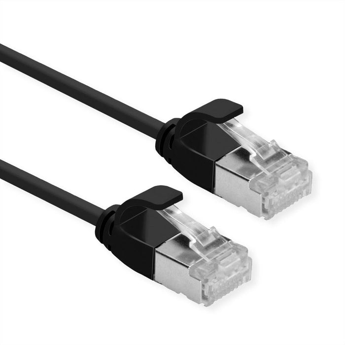 Roline Verde U Ftp Cable De Red Cat.6a (Class Ea), Lsoh, Slim, Schwarz, 2 M