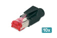 EAN 4016032494959 - Digitus A-MO6-8-8-HRS-10 conector RJ-45 Negro, Rojo imagen 1
