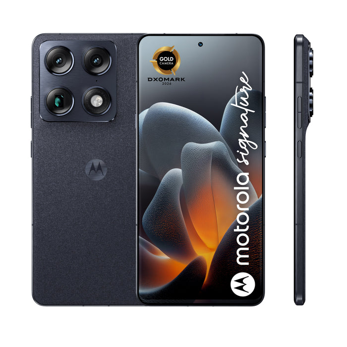 EAN 840493604886 - Motorola signature 17,2 cm (6.78") SIM doble Android 16.0 5G USB Tipo C 16 GB 512 GB 5200 mAh Azul oscuro imagen 2