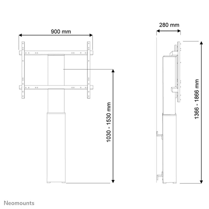 EAN 8717371446147 - Neomounts PLASMA-W2250BLACK soporte para TV 2,54 m (100") Negro imagen 2