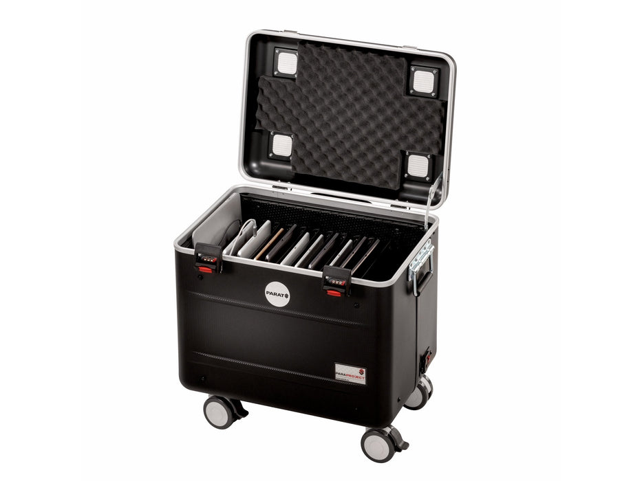 Parat Paraproject Case Tc10 - Wagen (Nur Laden) - Para 10 Tablets - Bloqueable - X-Abs Plástico - Negro - Tamaño De Pantalla: Up To 32.8 Cm (Up To 12.9")