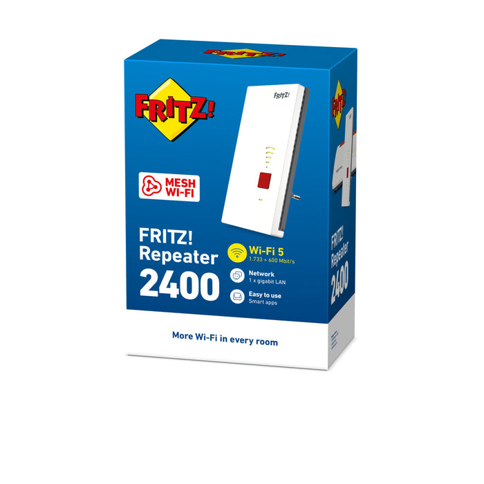 EAN 4023125028878 - Repeater FRITZ! 2400 INT Repetidor de red 2333 Mbit/s Gris, Blanco imagen 4