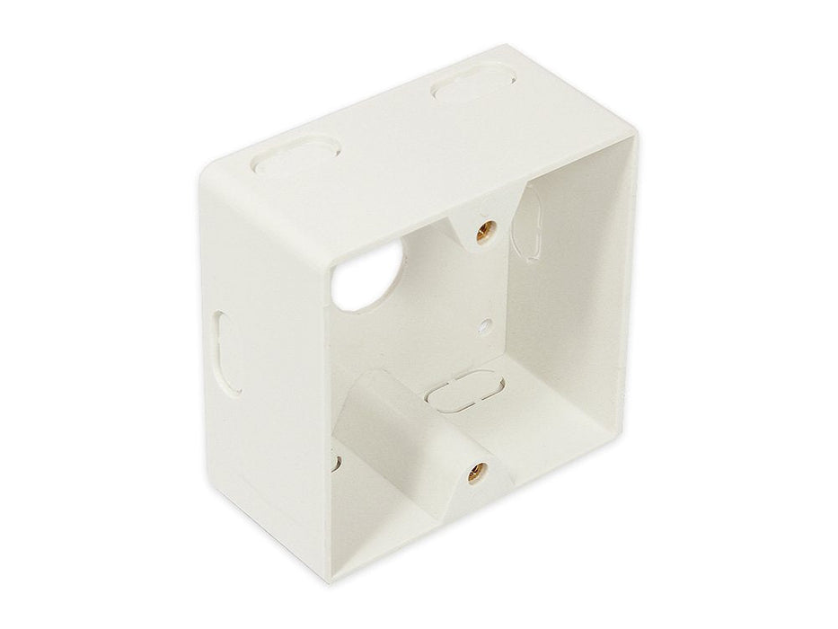Netzwerkdose Cat. 6, 2xrj45, Geschirmt, Universal Inkl. Aufputzgehäuse, Designfähig, Vertikale Cablezuführung, Perlweiss Ral1013, Good Connections®
