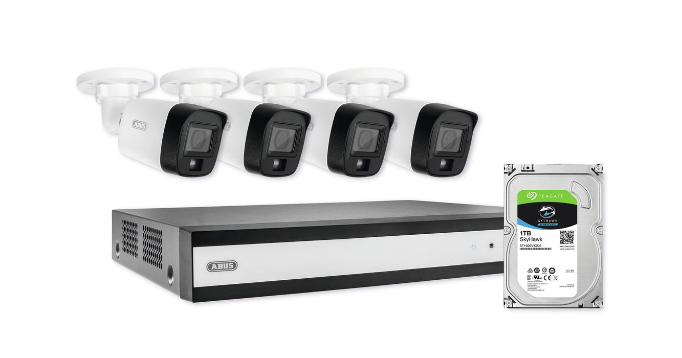 Abus Analog-Video-Set: 4 Mini-Tube-Kameras + Rekorder