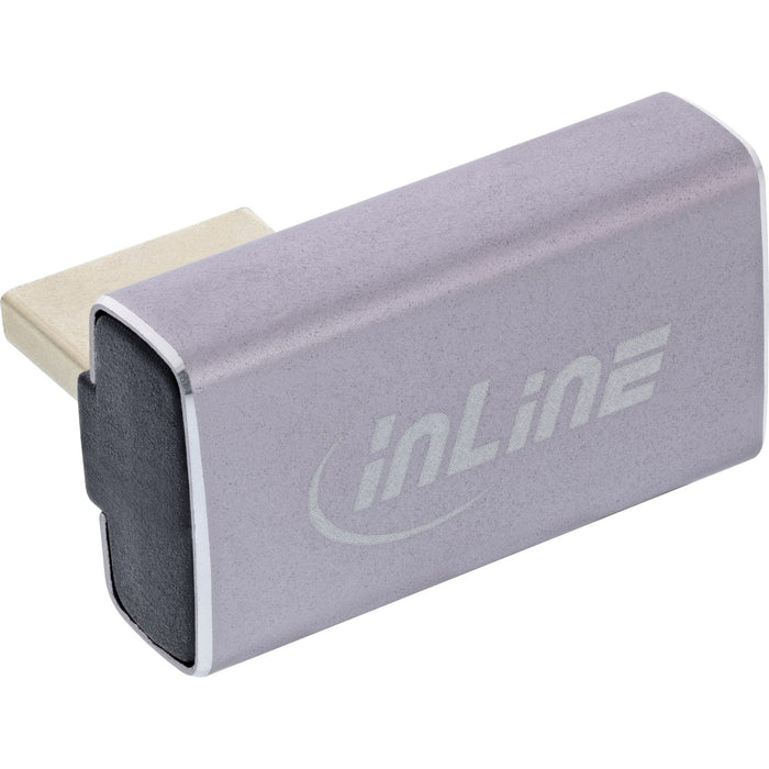 Inline® Displayport 1.4 Adapter, Macho / Female, 90° Vertical Right, 8k Uhd