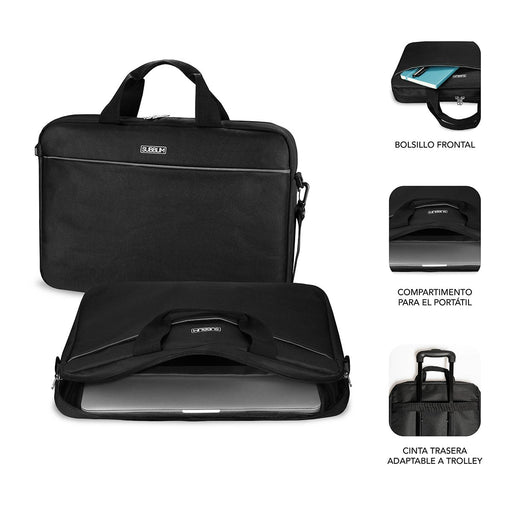 EAN 8436586741204 - SUBBLIM SUB-LB-2SP0050 maletines para portátil 39,6 cm (15.6") Maletín Toploader Negro imagen 2