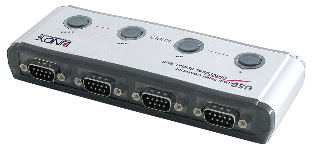 EAN 4002888428583 - Lindy 42858 convertidor, repetidor y aislador en serie USB 1.1 RS-232 Negro, Plata imagen 1