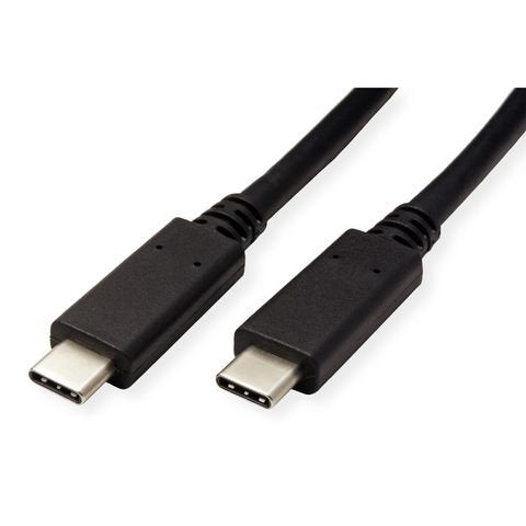 Roline Verde Usb 3.2 Gen 2 Cable, C-C, St St, 10gbit S, Emark, 100w, Schwarz, 0,5 M