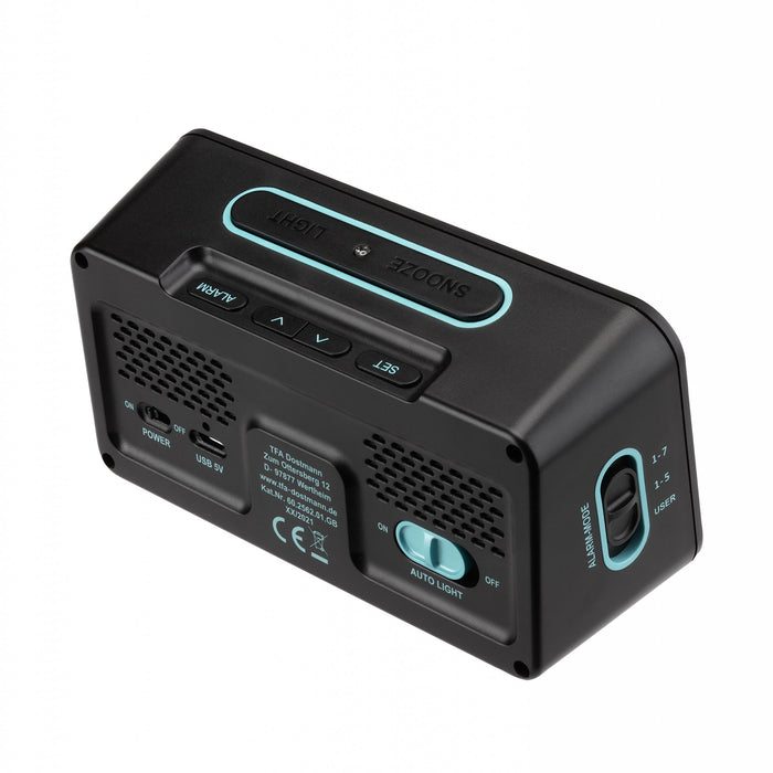 EAN 4009816037275 - TFA-Dostmann Boxx2 Reloj despertador digital Negro imagen 3