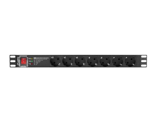 EAN 5901969429763 - Lanberg PDU-PRO-07F-0200-BK unidad de distribución de energía (PDU) 6 salidas AC 1U Negro imagen 1