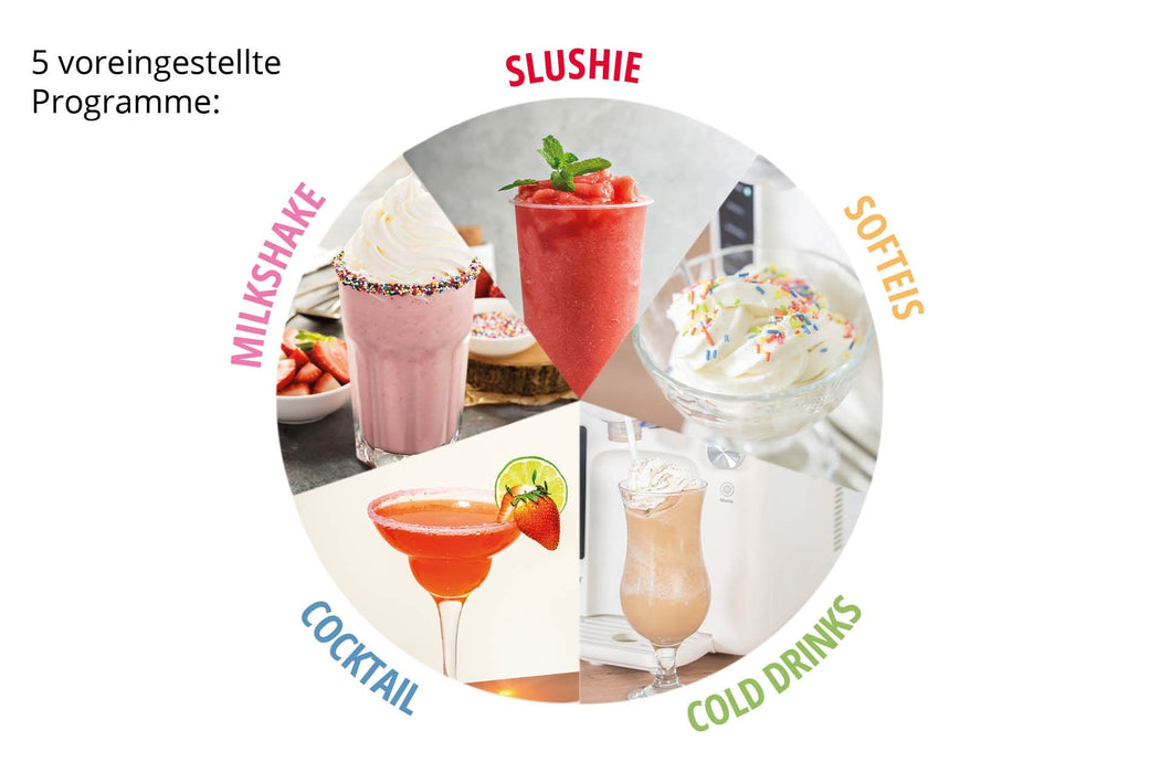 Unold 48956 Sofie Schwarz 2in1 Slush- & Softeismaschine