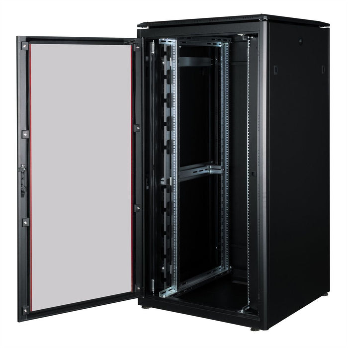 Roline 19-Zoll Netzwerkschrank Pro 32 He, 800x800 Bxt Glastr Schwarz