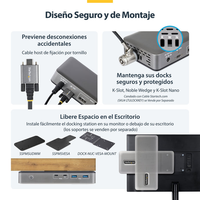 EAN 0065030921817 - StarTech.com 199UE-USBC-DOCK base para portátil y replicador de puertos Alámbrico USB 3.2 Gen 2 (3.1 Gen  imagen 6