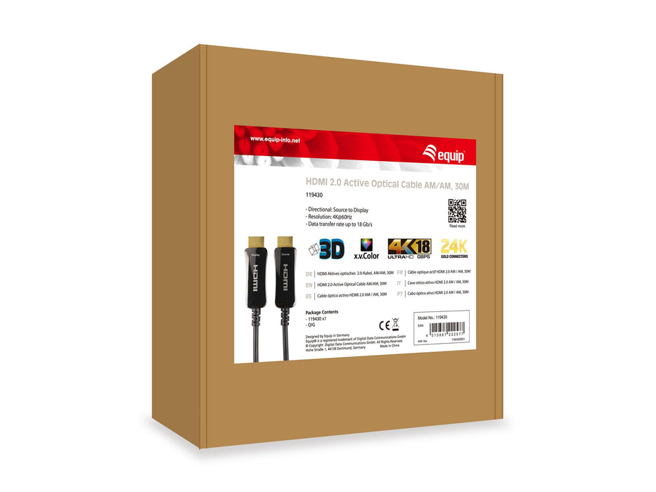 Cable Hdmi Equip 2.0 4k Macho - Macho 30m