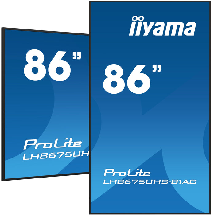 EAN 4948570123490 - iiyama LH8675UHS-B1AG pantalla de señalización Pantalla plana para señalización digital 2,17 m (85.6") LC imagen 1