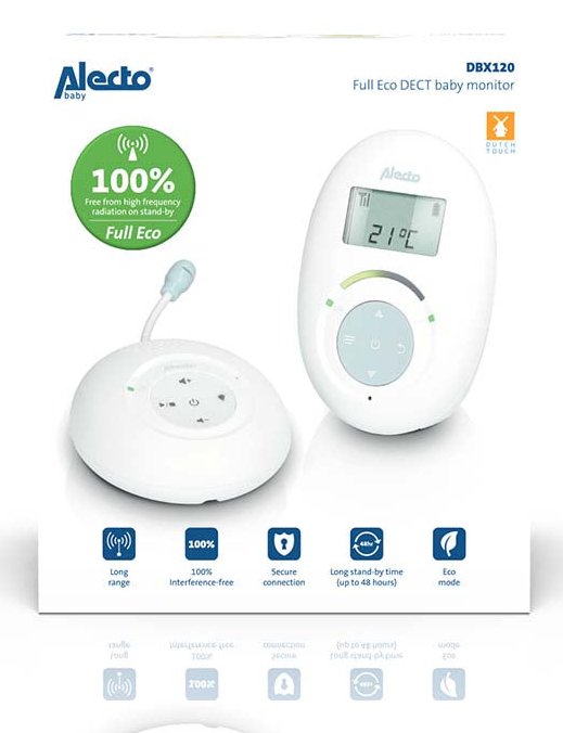 EAN 8712412586868 - Alecto DBX120 vigila bebes Vigilabebés digital 2 canales Blanco, Azul imagen 6