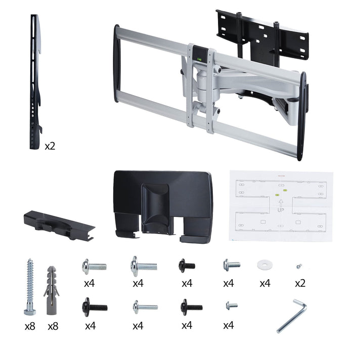 Startech.Com Robuste Vollbewegliche Tv-Soporte De Pared Fur Flachbildschirme Bis 100 Zoll Und 85 Kg Flaches Design Taa