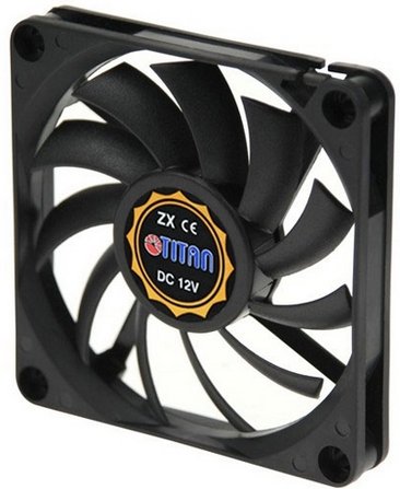 EAN 4260120531051 - Titan TFD-7010M12Z sistema de refrigeración para ordenador Carcasa del ordenador Ventilador 7 cm Negro imagen 1