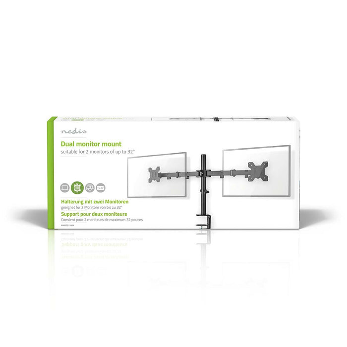 Nedis Schreibtisch Monitorhalterung - 2 Bildschirme 15 - 32 "  75x75   100x100  Vollbeweglich