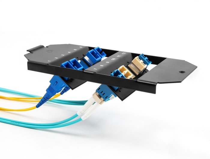 Lwl Halterung Für Bodentank 12 Port Für Sc Simplex   Lc Duplex Kupplungen Schwarz