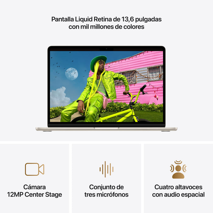 Apple Macbook Air 13,6' M5 10-Core Cpu 16gb 512gb Ssd 8-Core Gpu Blanco Estrella