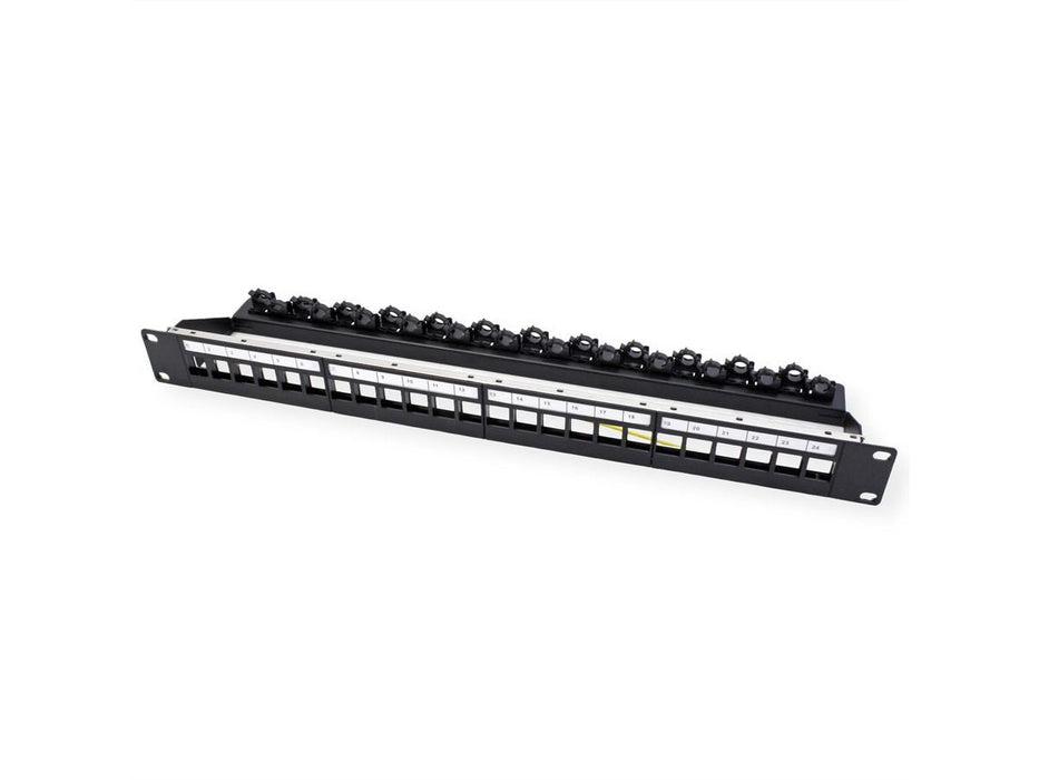 Roline 19"-Keystone-Modultrger 24ports Geschirmt Blank Clipbef. (26.11.0390)