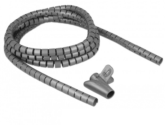 Delock 18843 Protector De Cable Pasacables De Suelo Gris, Manguera De Cable Gris, Pasacables De Suelo, Gris, Polietileno, 2,5 M, 1,5 Cm