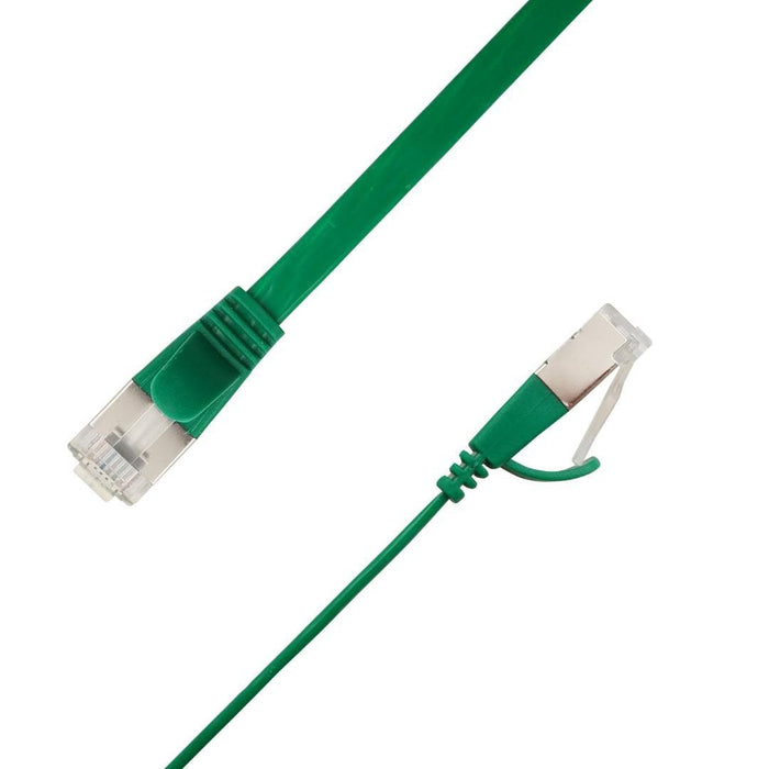 Flat U/Ftp Cat6a Green 2.5m Awg 32/7, Pvc, 1 85x6mm Stp-Fl6a-00250-Gr