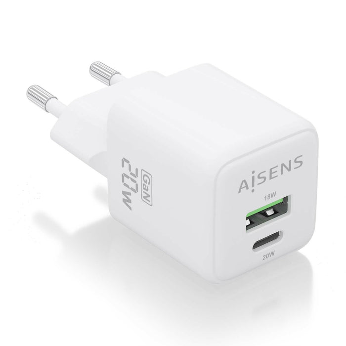 EAN 8436574709469 - AISENS ASCH-20W2P010-W cargador de dispositivo móvil Universal Corriente alterna Carga rápida Interior imagen 1